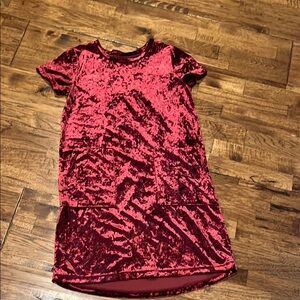 Bobeau Rich Burgundy Velvet Top
